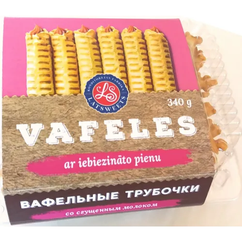 VAFELES LATSWEETS AR IEBIEZINĀTO PIENU 340G