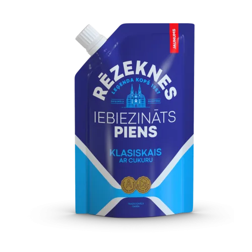 IEBIEZINĀTS PIENS RĒZEKNES LEĢENDA KLASISKAIS AR CUKURU 250G