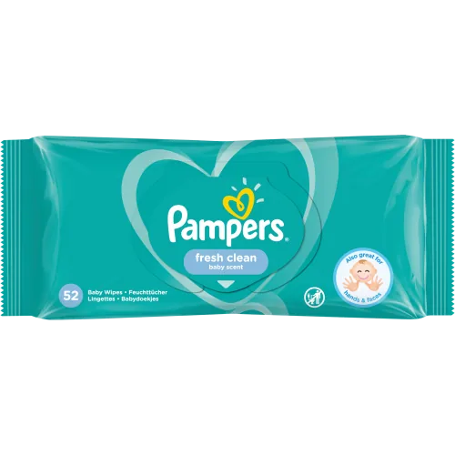MITRĀS SALVETES PAMPERS FRESH CLEAN, 52 GAB.