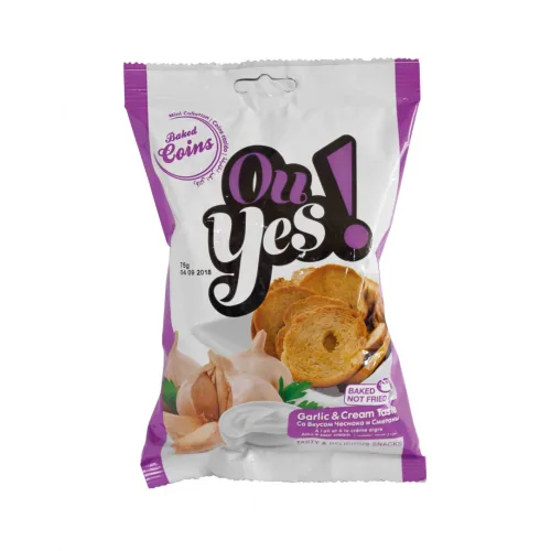 GRAUZDIŅI MAIZES OU YES AR ĶIPLOKU UN KRĒJUMA GARŠU 75G