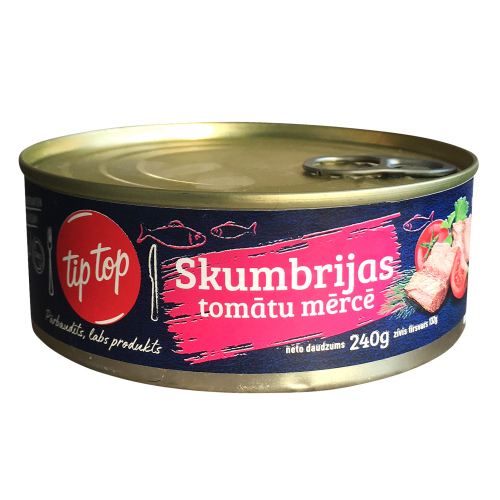 KONSERVI SKUMBRIJAS TIP TOP TOMĀTU MĒRCĒ 240G EO