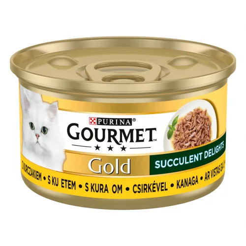 BARĪBA KAĶIEM KONSER.GOURMET GOLD MELTING HEART AR VISTU 85G