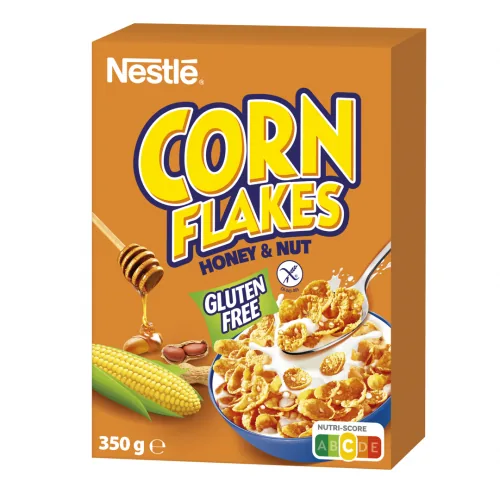 SAUSĀS BROKASTIS NESTLE CORN FLAKES AR MEDU BEZGLUTĒNA 350G