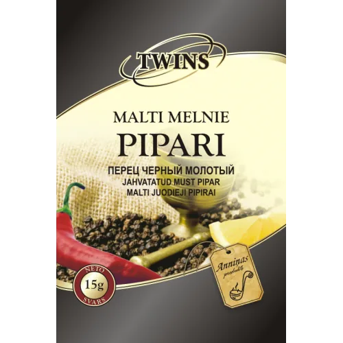GARŠVIELA TWINS PIPARI MELNIE MALTI 15G