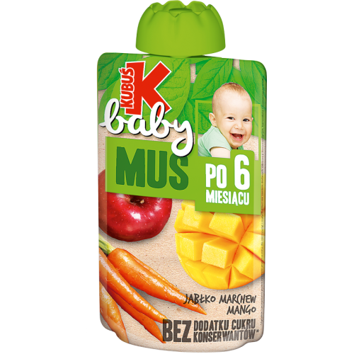 BIEZENIS KUBUŠ BABY BURKĀNU-ĀBOLU-MANGO NO 6 MĒN. 100GR