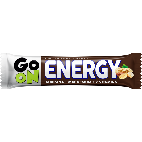 PROTEĪNA BATONIŅŠ GO ON ENERGY AR ZEM.RIEKST.UN KARAMELI 50G