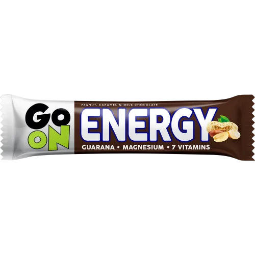 PROTEĪNA BATONIŅŠ GO ON ENERGY AR ZEM.RIEKST.UN KARAMELI 50G