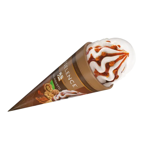 SALDĒJUMS EKSELENCE AR VALRIEKSTU GARŠU, VALRIEKSTIEM UN KĻAVU SĪRUPU VAFEĻU KONUSĀ 220ML/110G