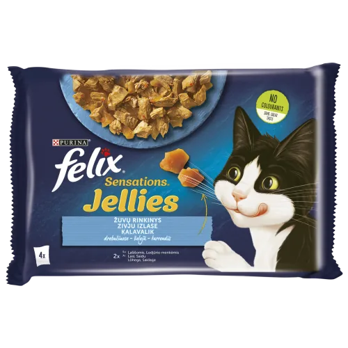 BARĪBA KAĶIEM KONS.FELIX SENSATIONS ZIVJU IZLASE 85X4GB