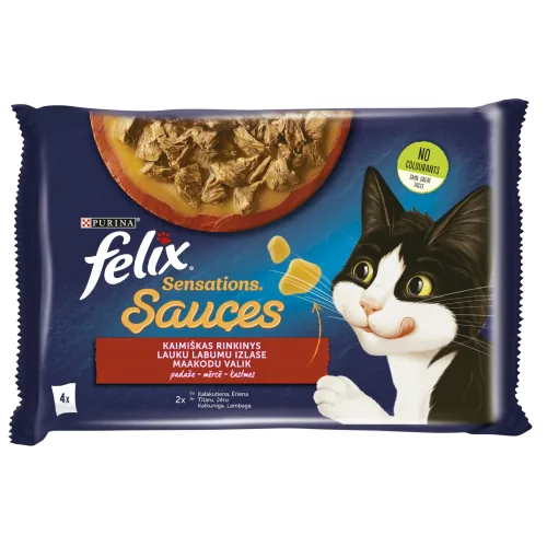 BARĪBA KAĶIEM KONS.FELIX SENSATIONS SAUCES GAĻAS IZL.85GX4