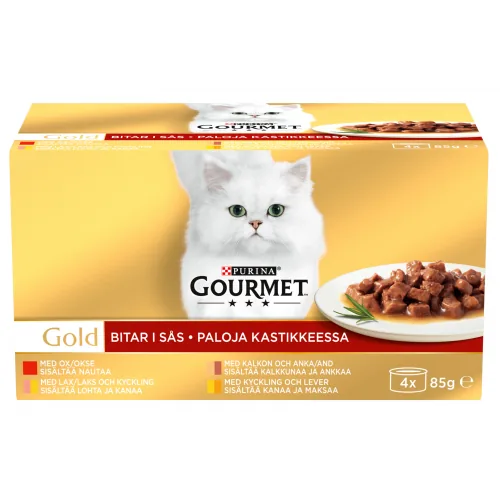 BARĪBA KAĶIEM KONS.GOURMET GOLD AR GAĻAS GAB 340G