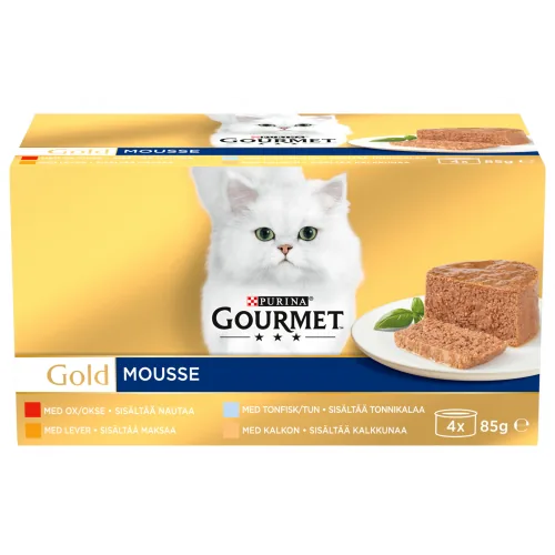 BARĪBA KAĶIEM KONS. GOURMET GOLD PASTĒTE 85GX4