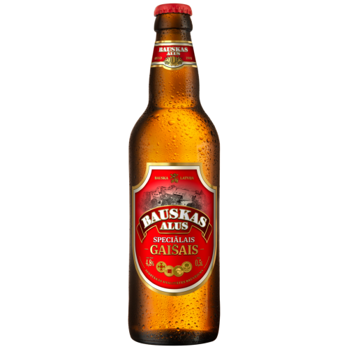 ALUS BAUSKAS SPECIĀLAIS GAIŠAIS 4.8% 0.5L STIKLS