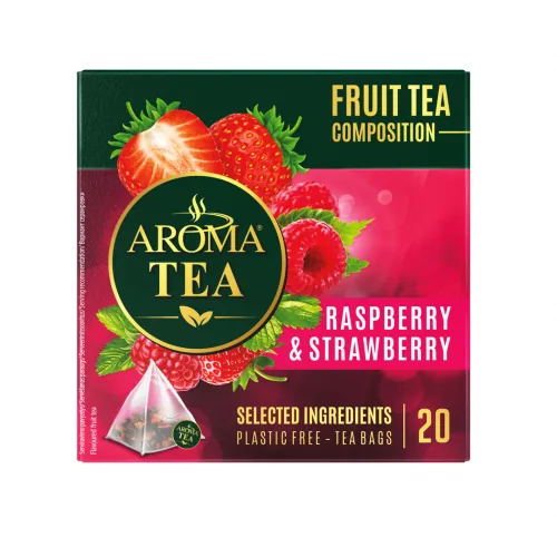 AUGĻU TĒJA AROMA TEA RASPBERRY&STRAWBERRY 20GB 40G