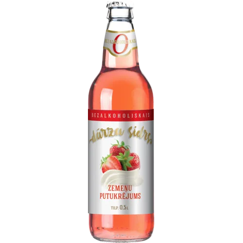 SIDRS BEZALK. DĀRZA ZEMENE 0% 0.5L