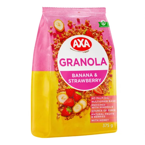 MUSLI START AR ZEMENĒM, BANĀNIEM UN MEDU 375G