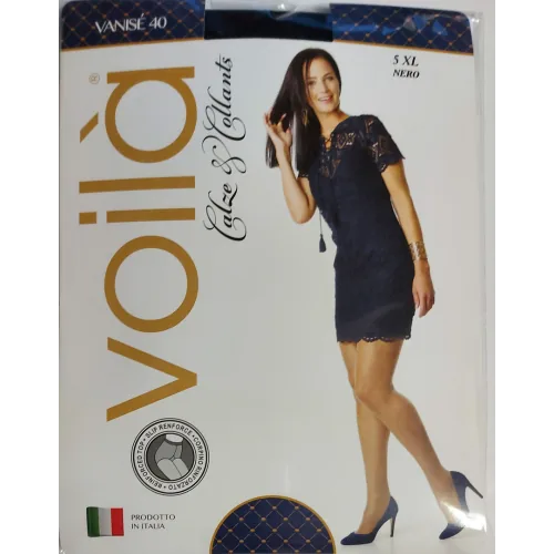 ZEĶUBIKSES SIEVIEŠU VOILA VANISE 40 DEN 5XL NERO