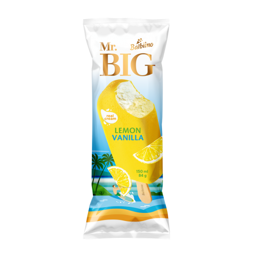 KRĒJUMA SALDĒJUMS MR BIG AR CITRONU UN VANIĻAS GARŠU GLAZŪRĀ 150ML/84G