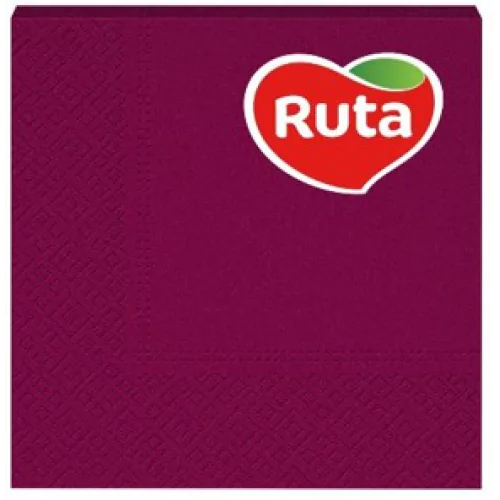 SALVETES RUTA BORDO 33X33CM 20GAB