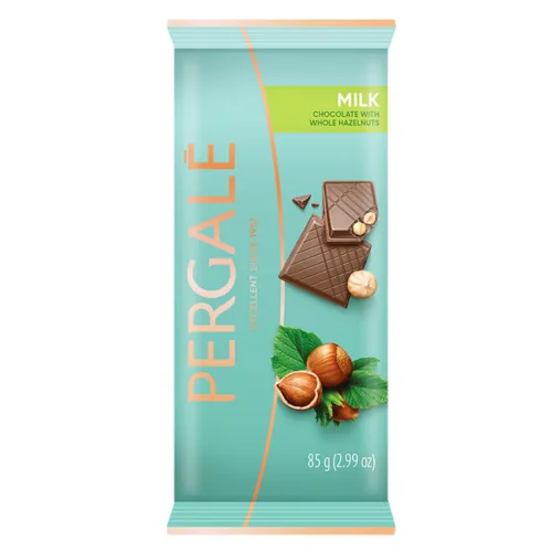PIENA ŠOKOLĀDE PERGALE AR LAZDU RIEKSTIEM 85G