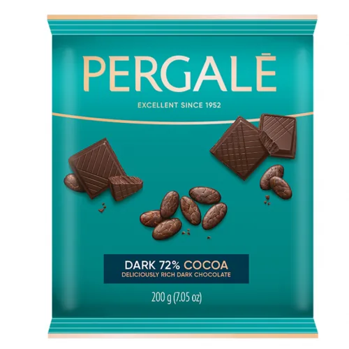 TUMŠĀ ŠOKOLĀDE PERGALE 72% 200G