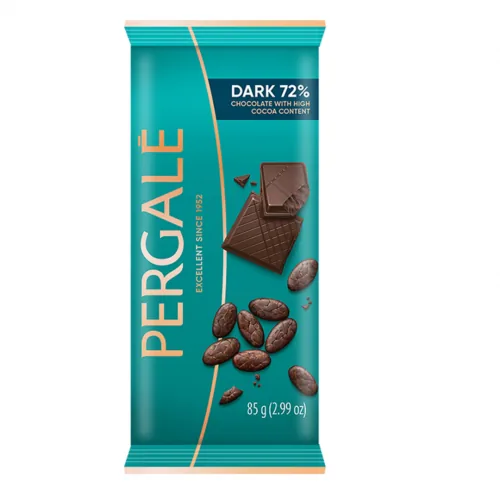 TUMŠĀ ŠOKOLĀDE PERGALE 72% 85G