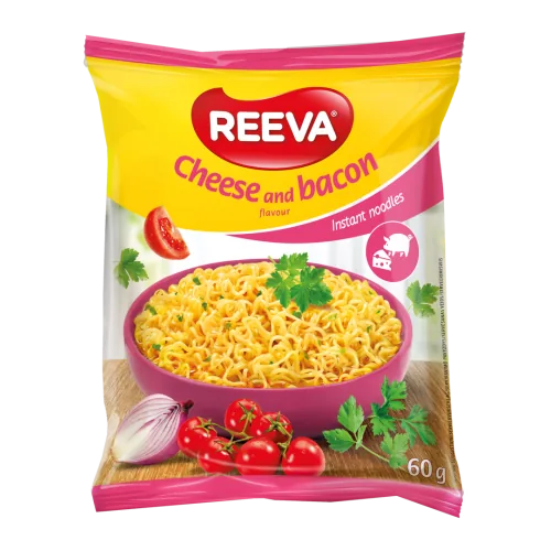 NŪDELES REEVA AR SIERA UN BEKONA GARŠU, ĀTRI PAGATAVOJAMAS 60G