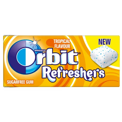 KOŠĻĀJAMĀ GUMIJA ORBIT REFRESHERS TROPICAL 15,6G