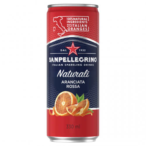 LIMONĀDE SANPELLEGRINO ARANCIATA ROSSA NATURALI 0.33L CAN