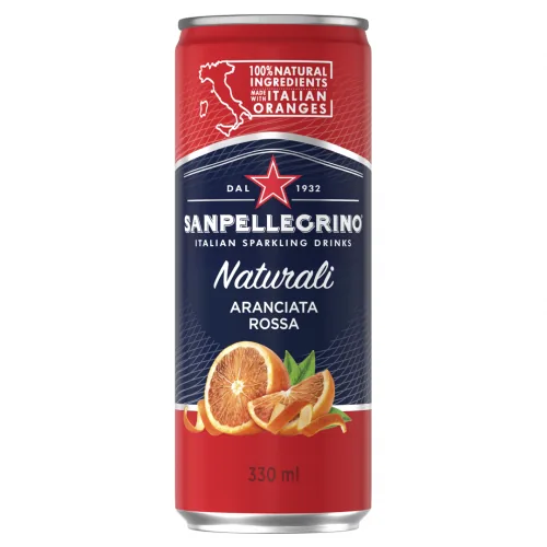 LIMONĀDE SANPELLEGRINO ARANCIATA ROSSA NATURALI 0.33L CAN