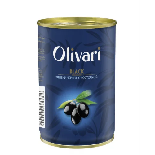 OLĪVAS OLIVARI MELNĀS AR KAULIŅIEM 300G