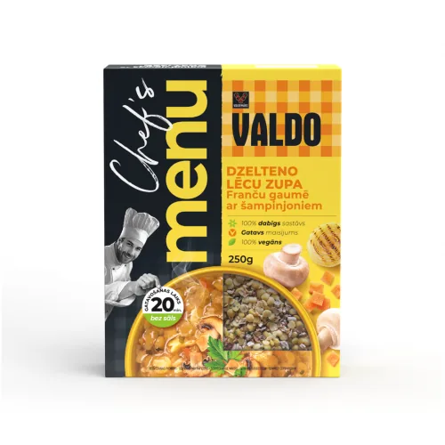 DZELTENO LĒCU ZUPA FRANČU GAUMĒ AR ŠAMPINJONIEM 250G