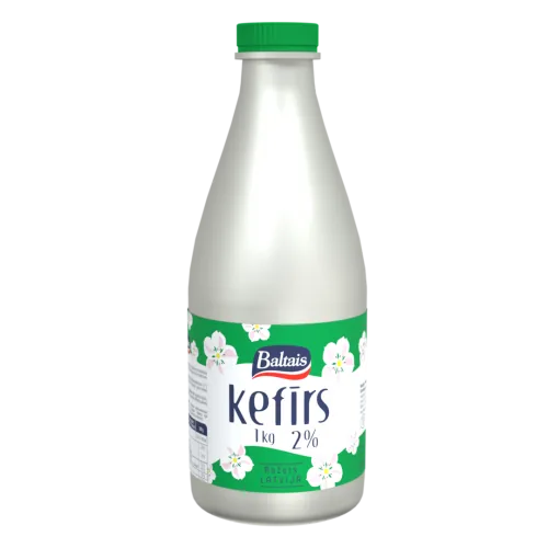 KEFĪRS BALTAIS 2% 1L PUDELĒ