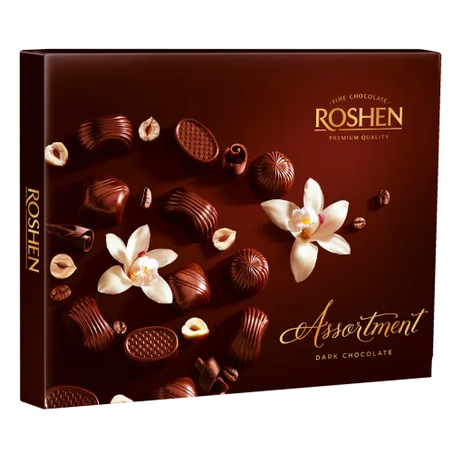 TUMŠĀS ŠOKOLĀDES KONF.ASORTI AR PILDĪJUMU ROSHEN 154G