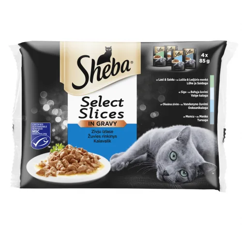 BARĪBA KAĶIEM KONS. SHEBA ZIVJU IZLASE 4X85G