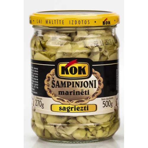 ŠAMPINJONI KOK MARINĒTI SAGRIEZTI 500G