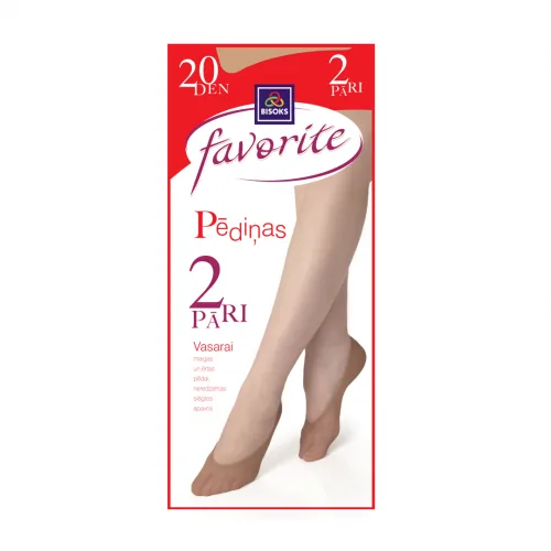 PĒDIŅAS SIEVIEŠU POLIAMĪDA 20 DEN 2 PĀRI 21001 BEIGE 23-25