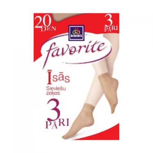 ZEĶES SIEVIEŠU FAVORITE 25211 3 PĀRI BLACK 23-25 20DEN