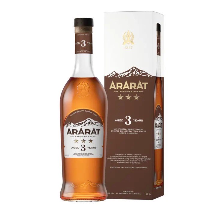 BRENDIJS ARARAT 3 ZVAIGZNES 40% 0.7L