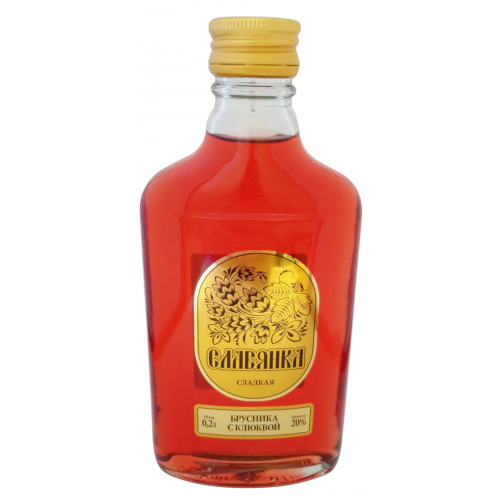 STIPRS ALKOHOLISKS DZĒRIENS SLAVJANKA AR BRŪKLEŅU UN DZĒRVEŅU GARŠU 20% 0,2L