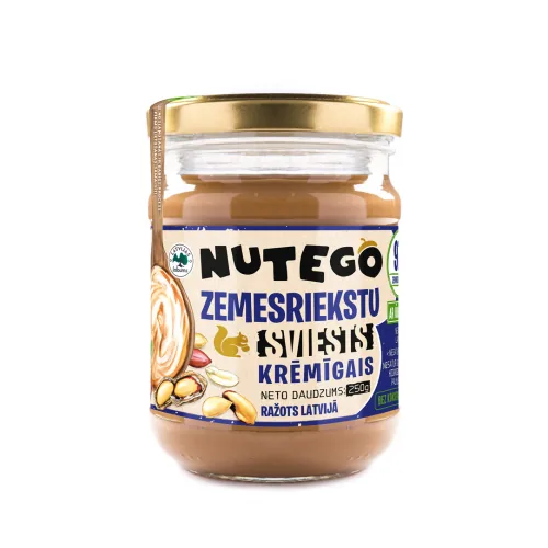 ZEMESRIEKSTU SVIESTS NUTEGO KRĒMĪGAIS 250G