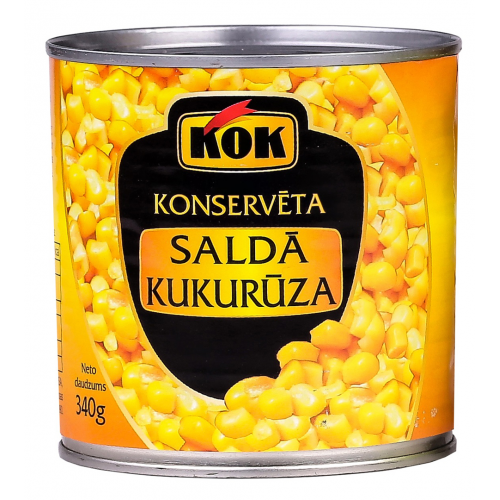 KUKURŪZA KOK KONSERVĒTA 340G