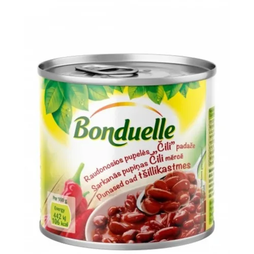 PUPIŅAS BONDUELLE SARKANĀS ČILI MĒRCĒ 430G