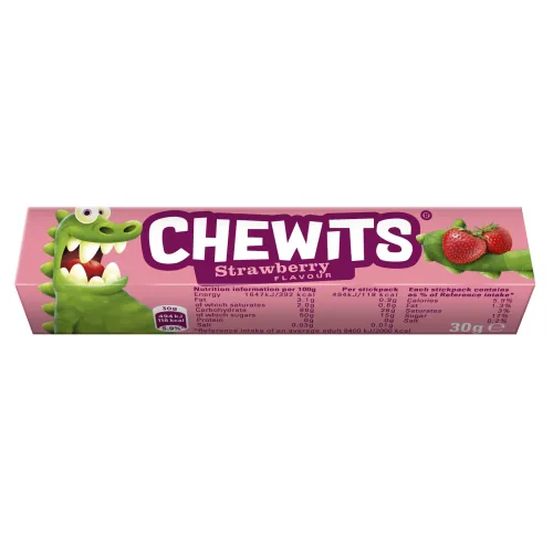 KOŠĻĀJAMAS KONFEKTES CHEWITS STRAWBERRY 25G