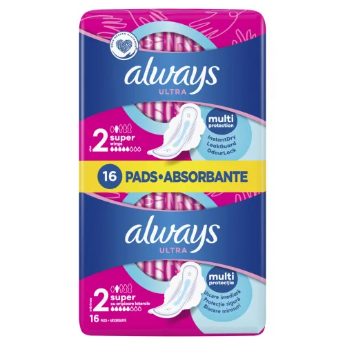 HIGIĒNISKĀS PAKETES ALWAYS ULTRA DUO SUPER+ 16GAB.