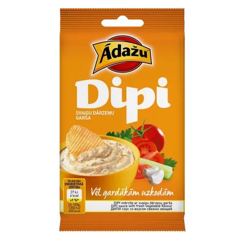 MĒRCĪTE ČIPSIEM ĀDAŽU DIPI AR DĀRZEŅIEM 14G