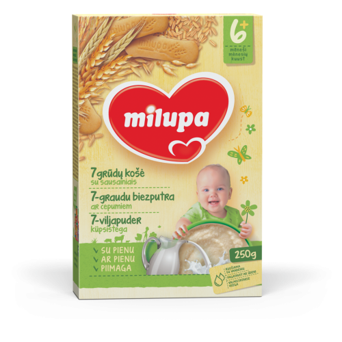 BIEZPUTRA MILUPA BISKVĪTA KĒKSA NO 6MĒN. 250G