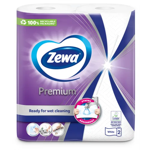 PAPIRA DVIEĻI ZEWA PREMIUM CLASSIC 2KĀRTAS 2 RUĻĻI