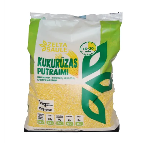 KUKURŪZAS PUTRAIMI ZELTA SAULE 1KG