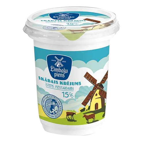 SKĀBAIS KRĒJUMS LAUKU LIMBAŽU PIENS 15% 300G